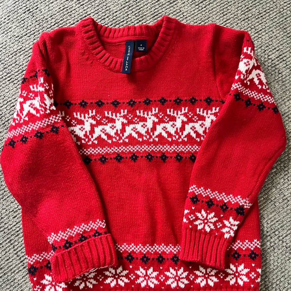Janie and Jack Christmas Reindeer sweater